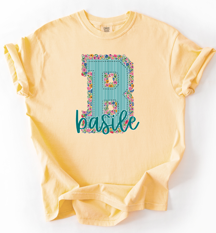 FLORAL PREPSTER B TEAL TOP BASILE