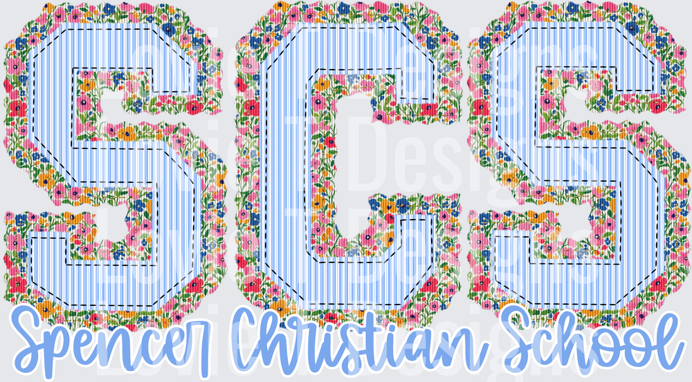 FLORAL PREPSTER CAROLINA BLUE SCS Spencer Christian School