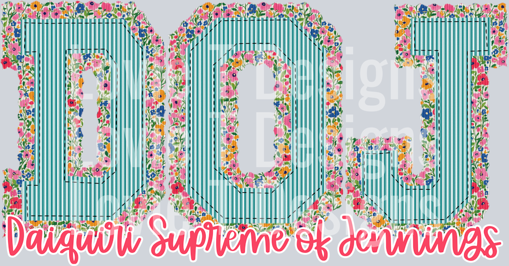 FLORAL PREPSTER DOJ FLORAL BASE TEAL TOP Daiquiri Supreme of Jennings