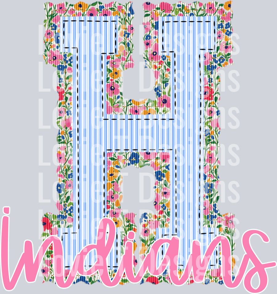 FLORAL PREPSTER H COLUMBIA TOP INDIANS