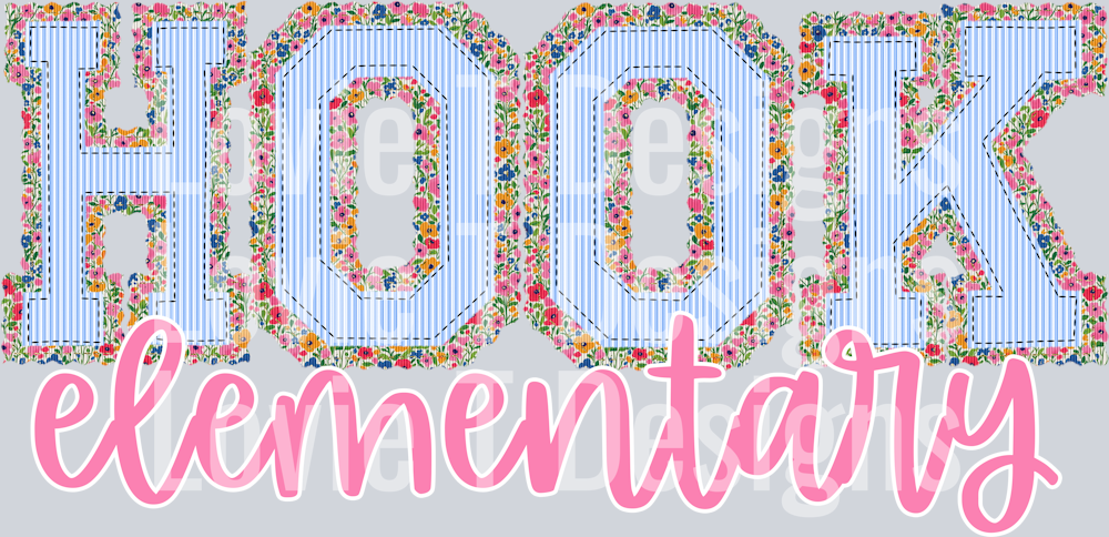 FLORAL PREPSTER HOOK ELEMENTARY COLUMBIA TOP