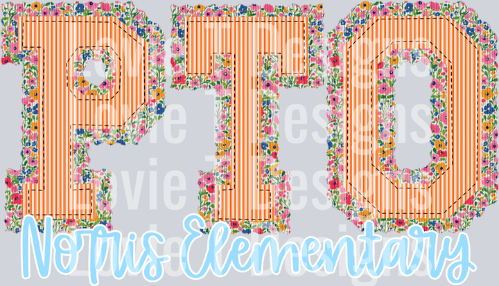 FLORAL PREPSTER PTO FLORAL BASE ORANGE TOP NORIS ELEMENTARY