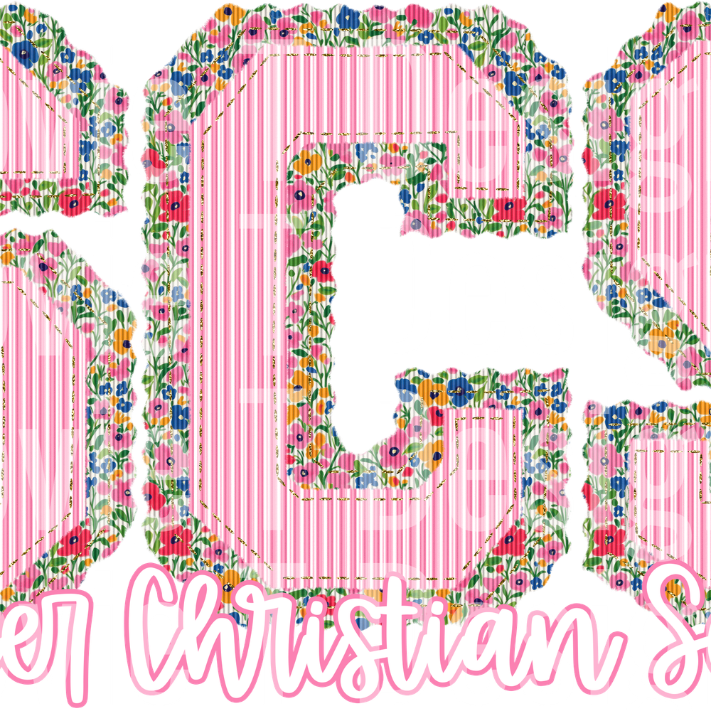 FLORAL PREPSTER SCS Spencer Christian School PINK FLORAL SEERSUCKER