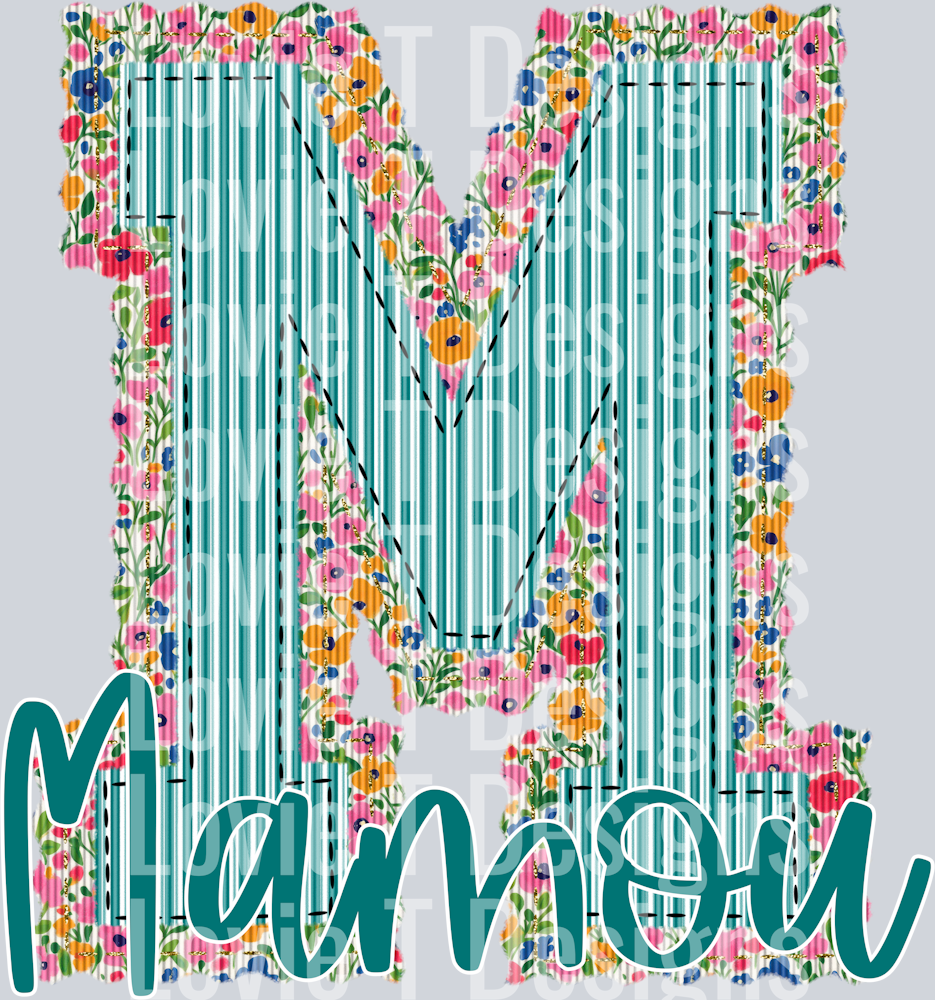 FLORAL PREPSTER TEAL TOP MAMOU