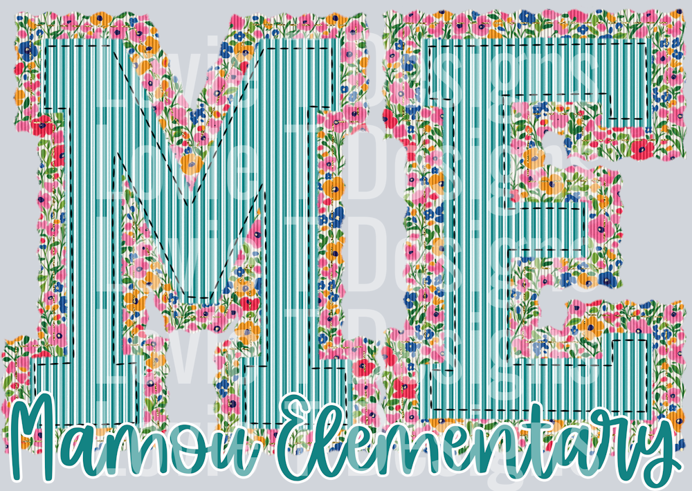 FLORAL PREPSTER TEAL TOP ME Mamou Elementary