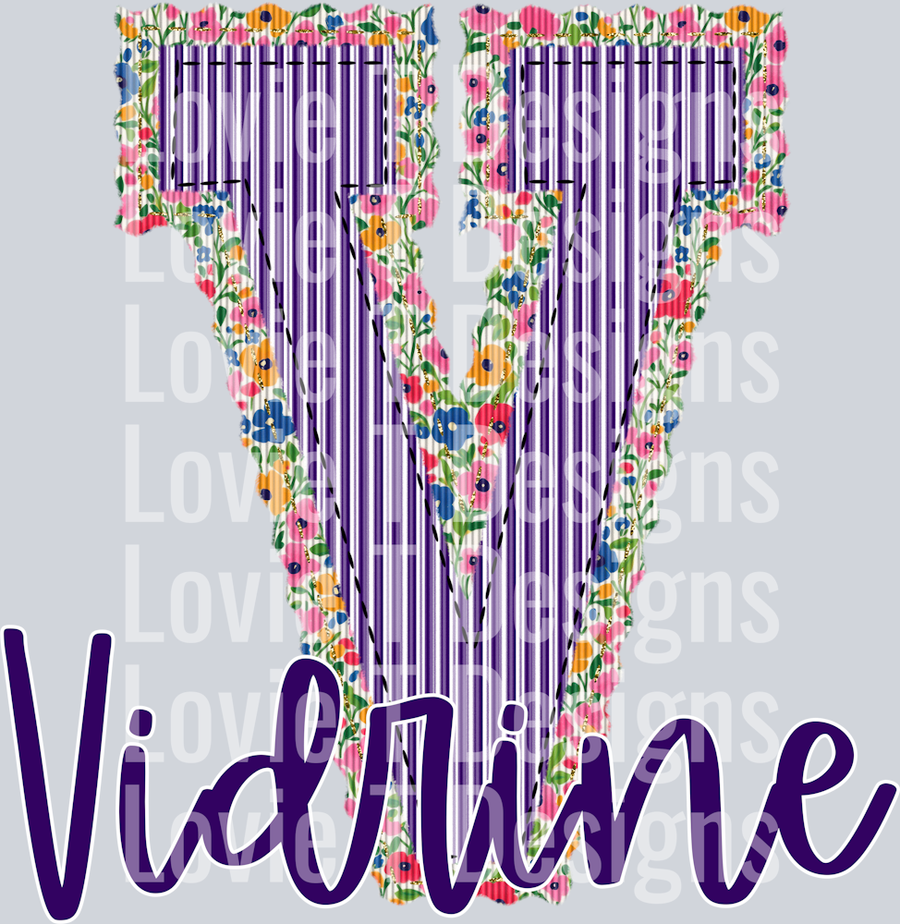 FLORAL PREPSTER V VIDRINE PURPLE TOP