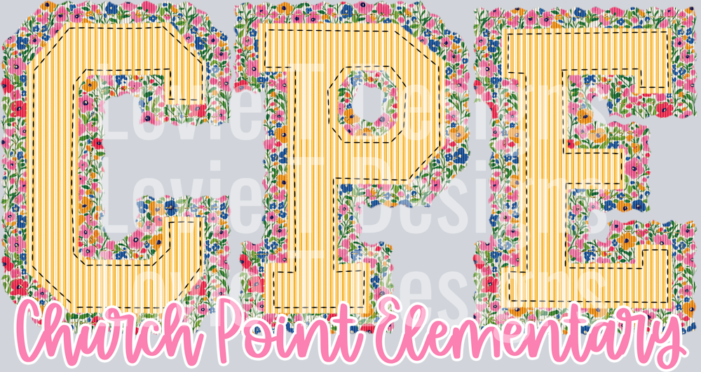FLORAL PREPSTER YELLOW TOP CPE CHURCH POINT ELEMENTARY