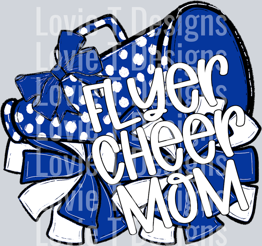 FLYER CHEER MOM ROYAL SO SPORTY MEGAPHONE