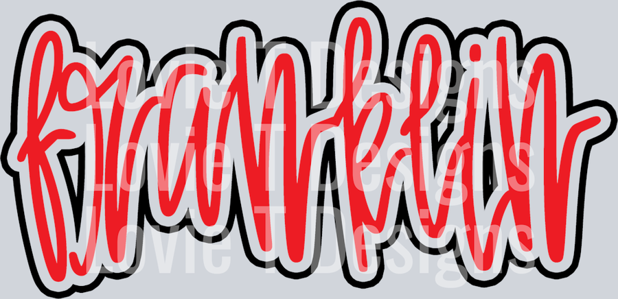 FRANKLIN OUTLINE CUSTOM RED AND BLACK