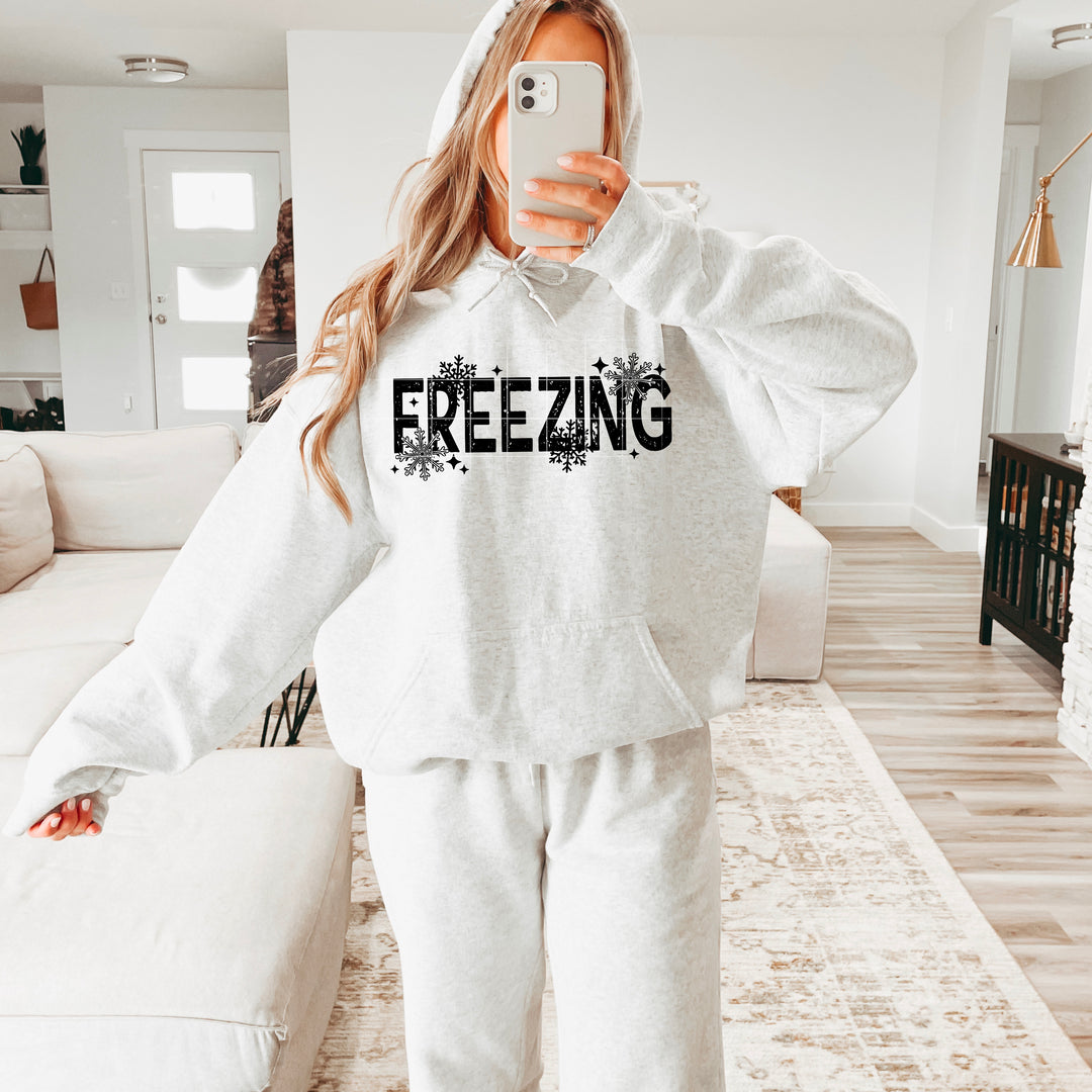 Freezing Long Single Color Black DTF transfer design – image 1
