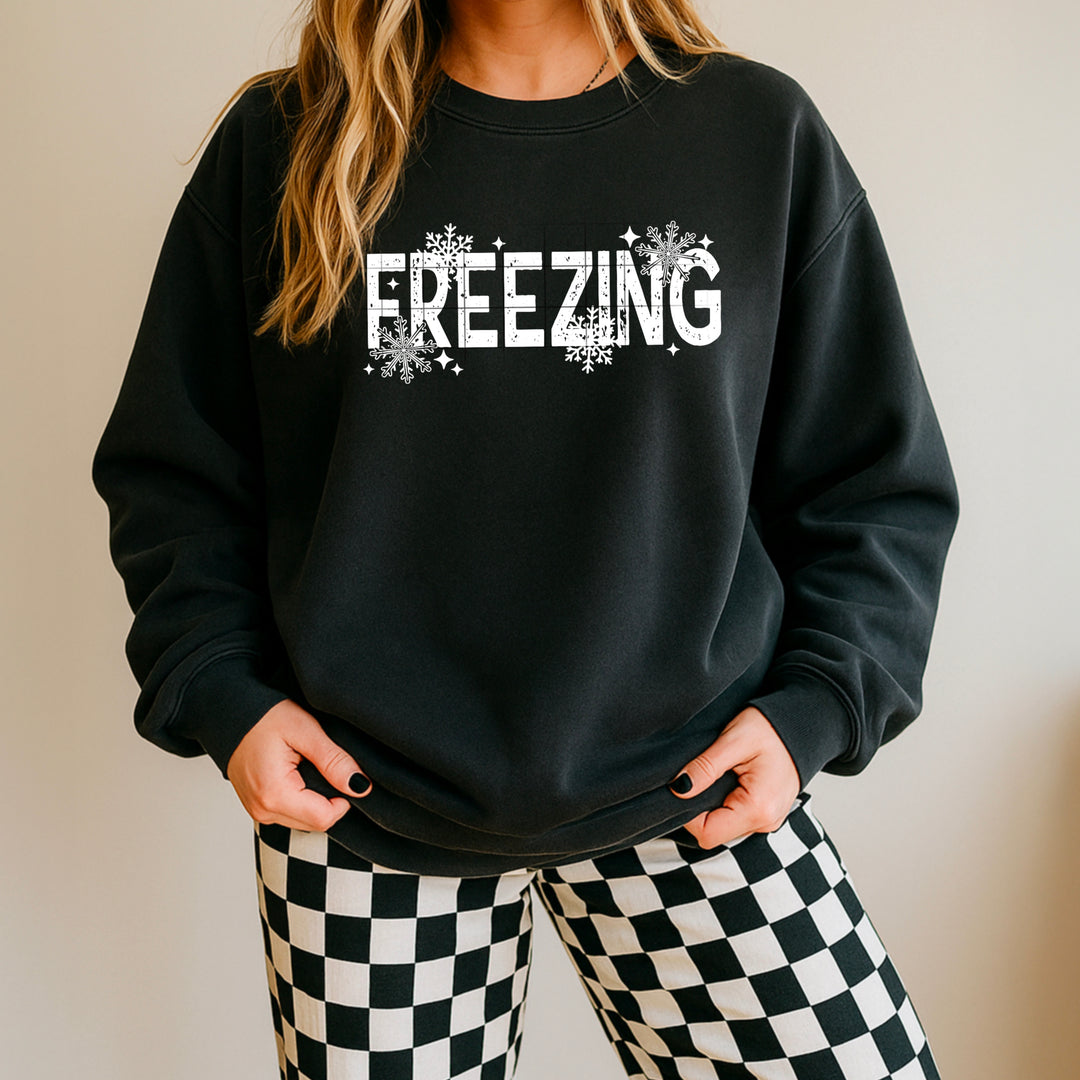 Freezing Long Single Color White DTF transfer design – image 1