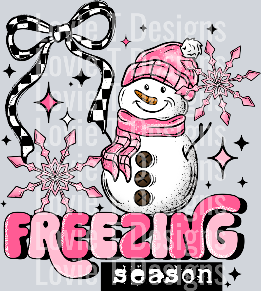 Freezing season snowman