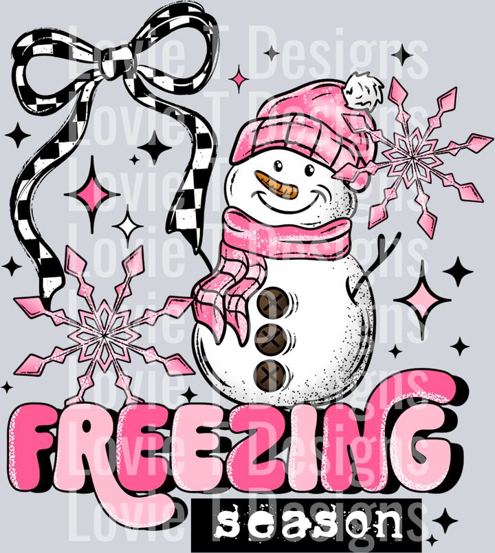 Freezing season snowman