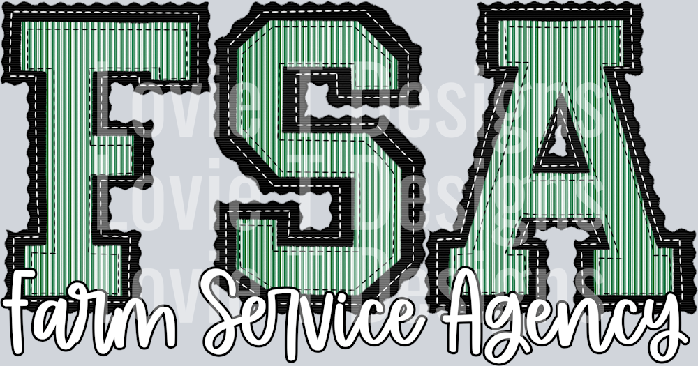 FSA Farm Service Agency BLACK BASE AND GREEN TOP