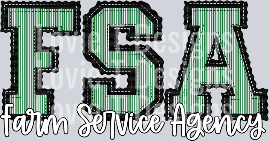 FSA Farm Service Agency BLACK BASE AND GREEN TOP