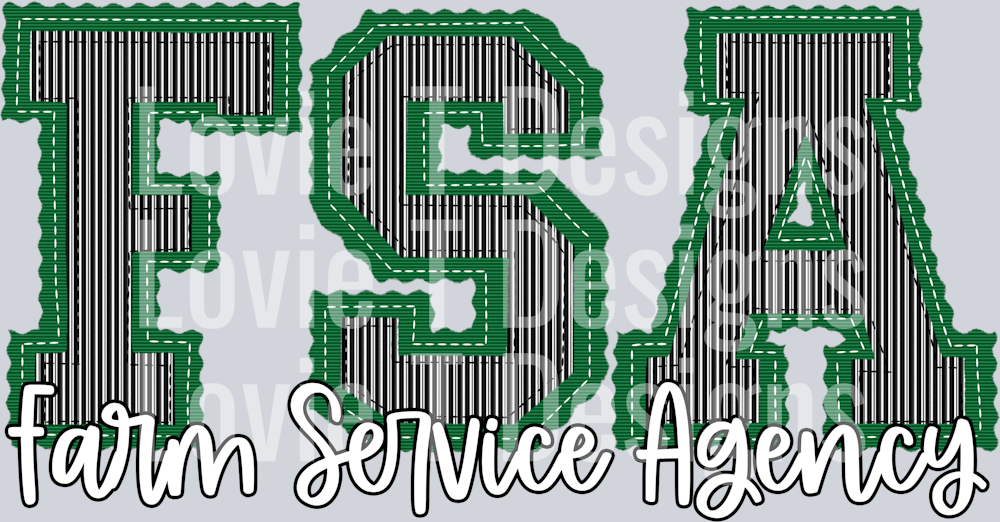 FSA Farm Service Agency PREPSTER GREEN BASE AND BLACK TOP