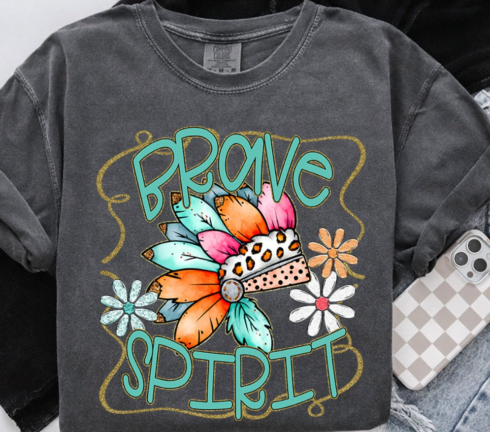 Funky Retro Spirit Brave DTF transfer design – image 1