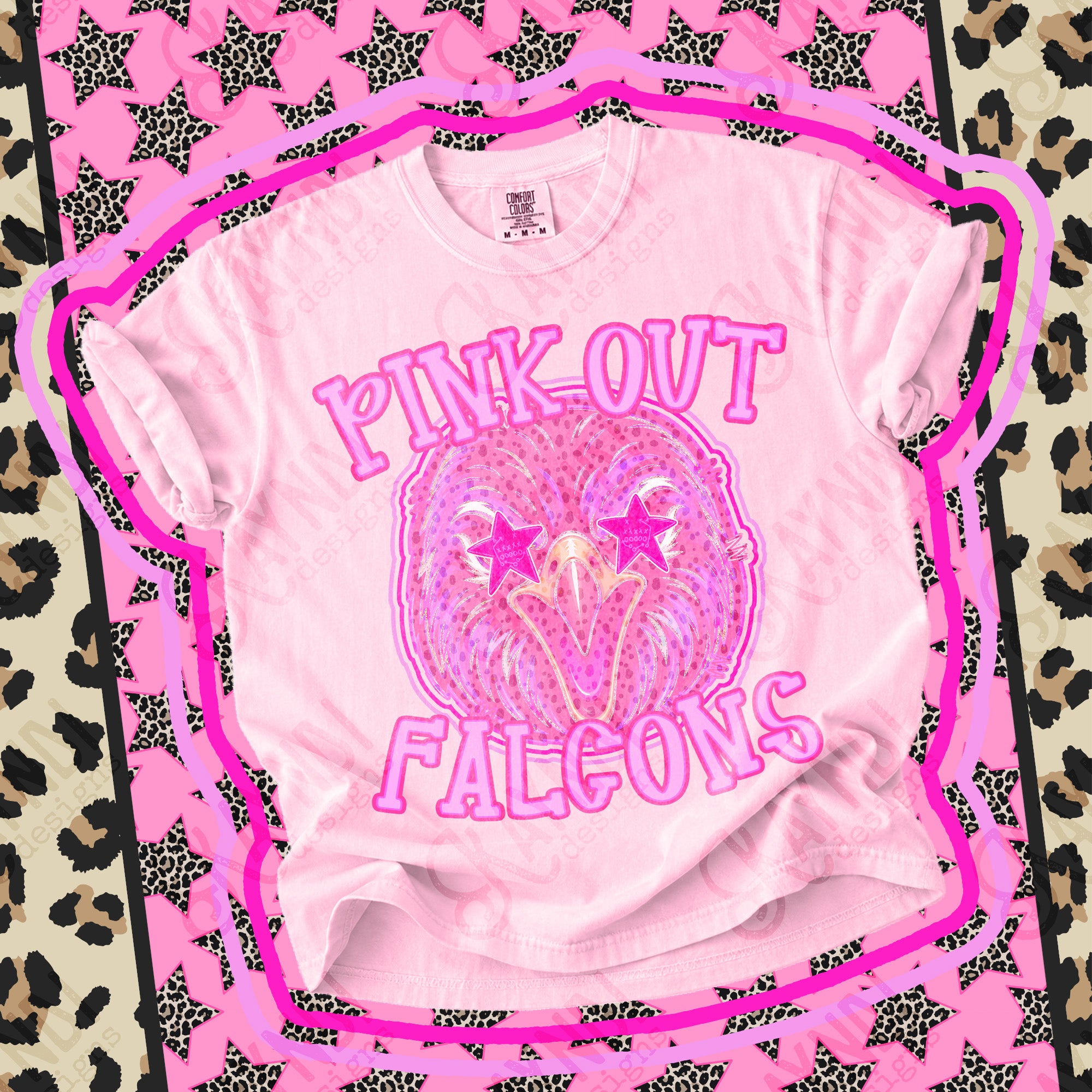 Pink Out Mascots Falcons 3 mockup