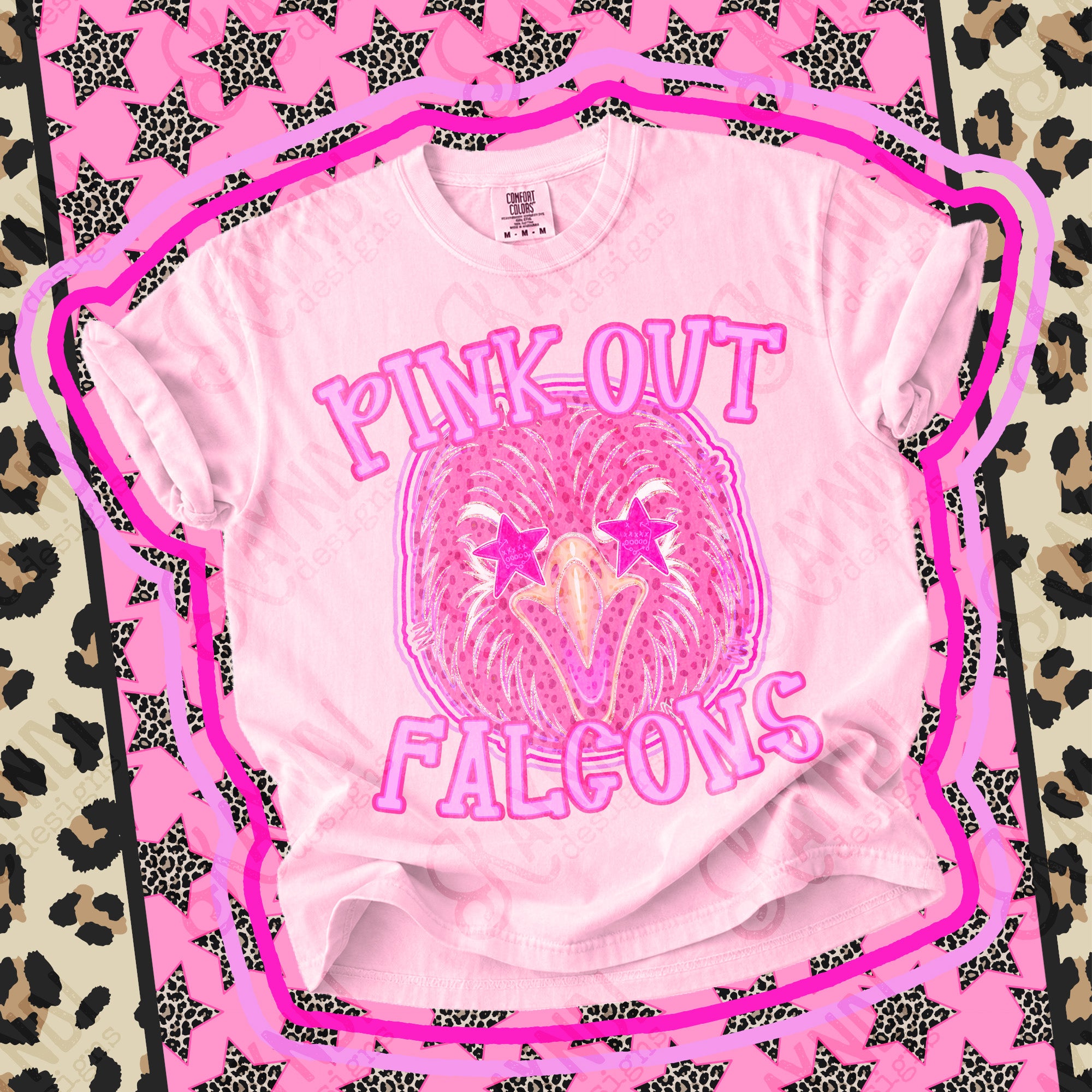 Pink Out Mascots Falcons 4 mockup