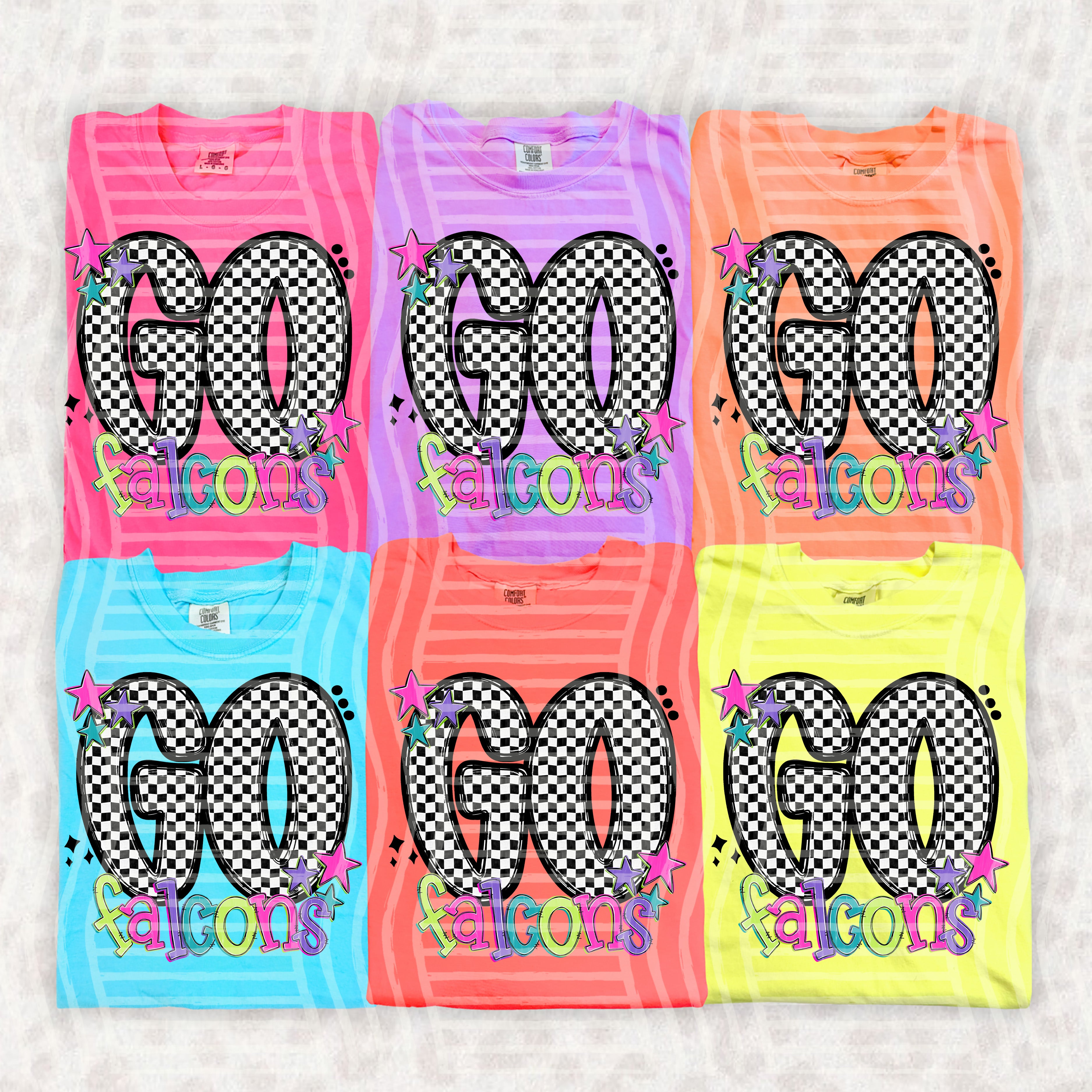 Go Checker Neons Mascots Falcons design