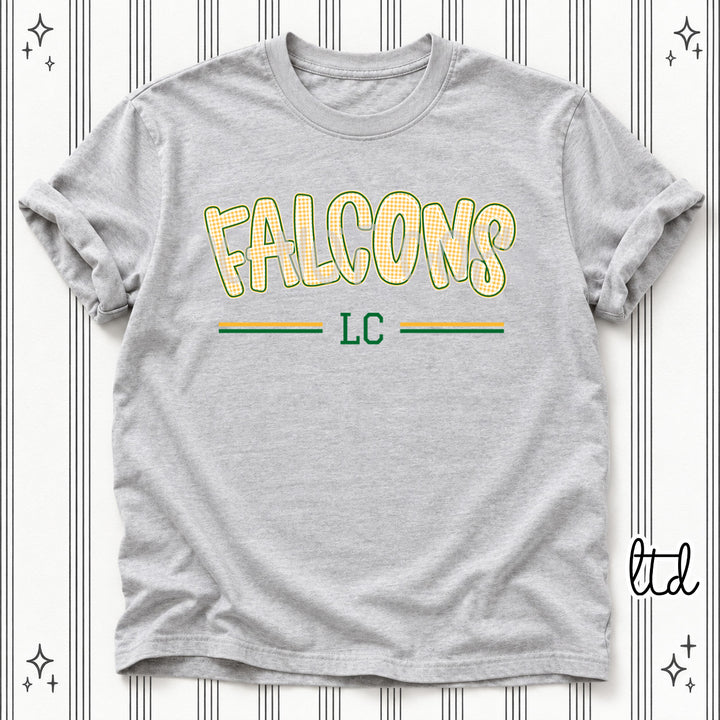 Falcons LC Green Yellow Gold Gingham School Spirit DTF transfer