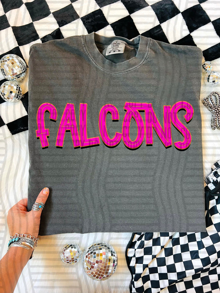 Falcons Pink Punch mascot DTF transfer