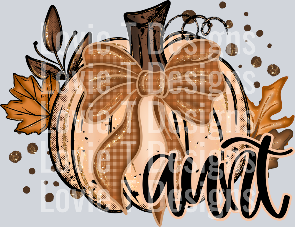 Fall Glitter pumpkin  Aunt