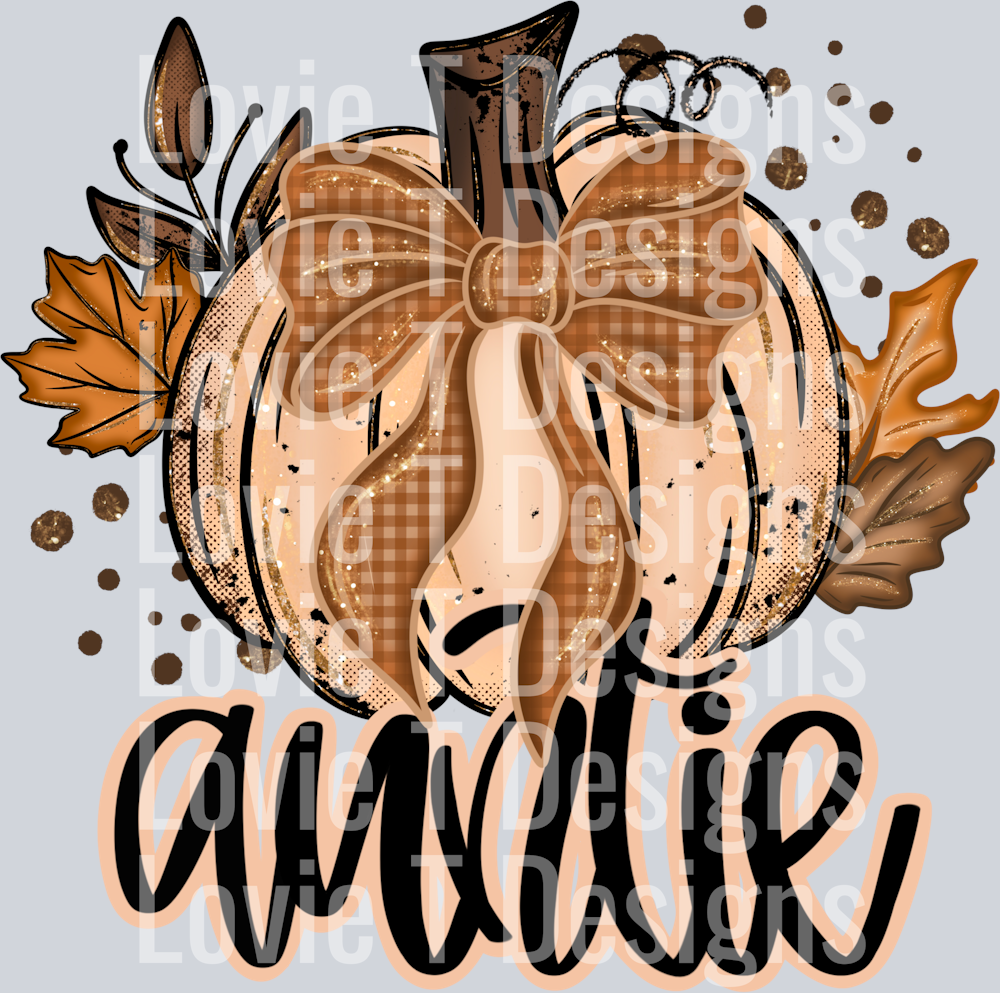 Fall Glitter pumpkin  Auntie