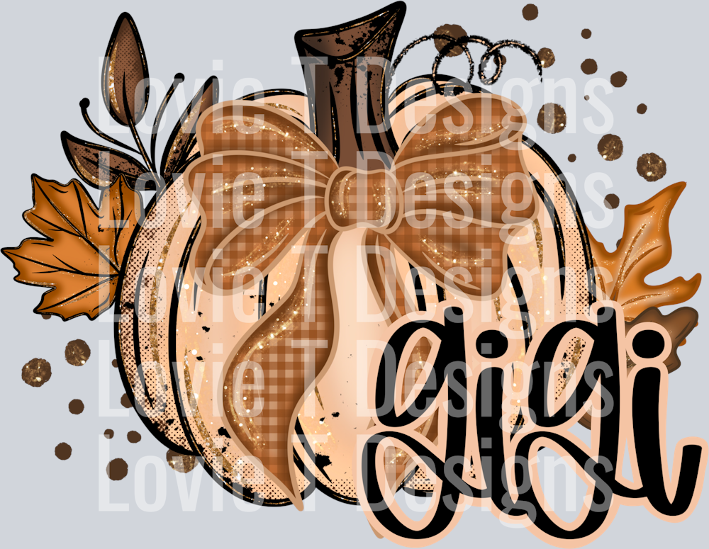 Fall Glitter pumpkin Gigi