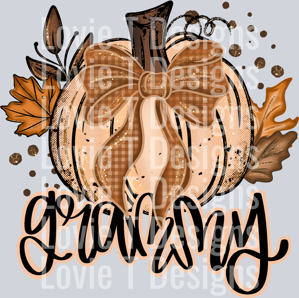Fall Glitter pumpkin  Grammy