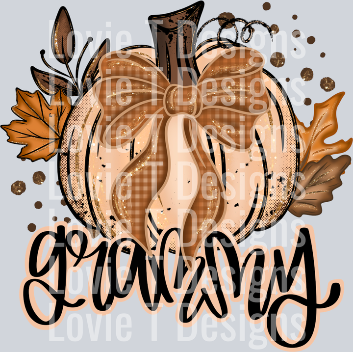 Fall Glitter pumpkin  Grammy