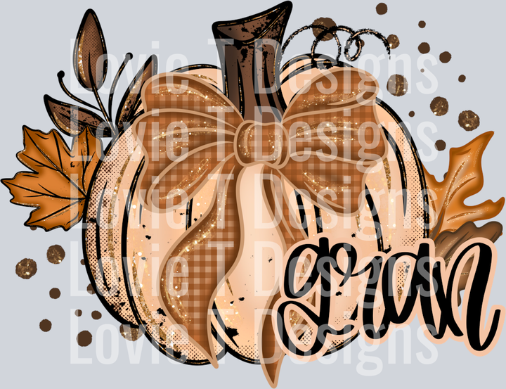 Fall Glitter pumpkin Gran