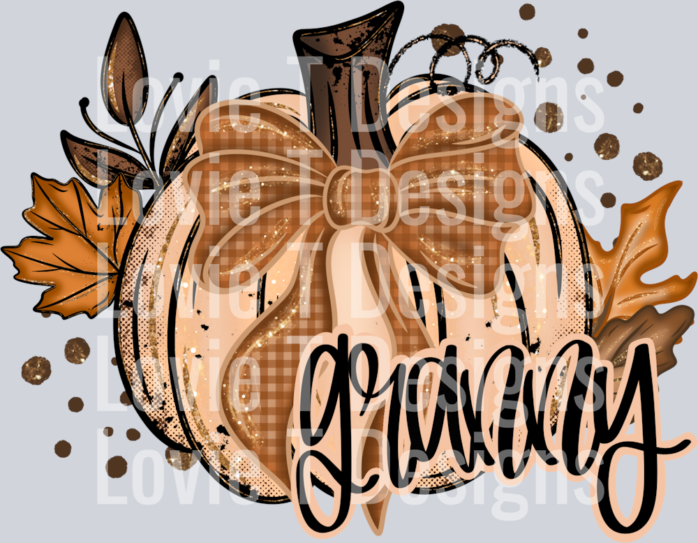 Fall Glitter pumpkin  Granny