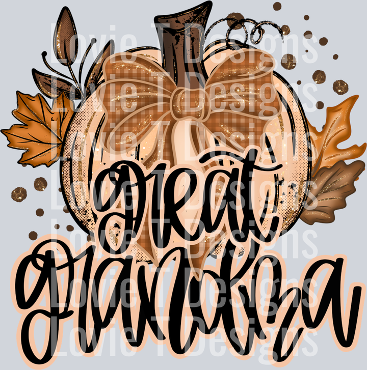 Fall Glitter pumpkin  GreatGrandma