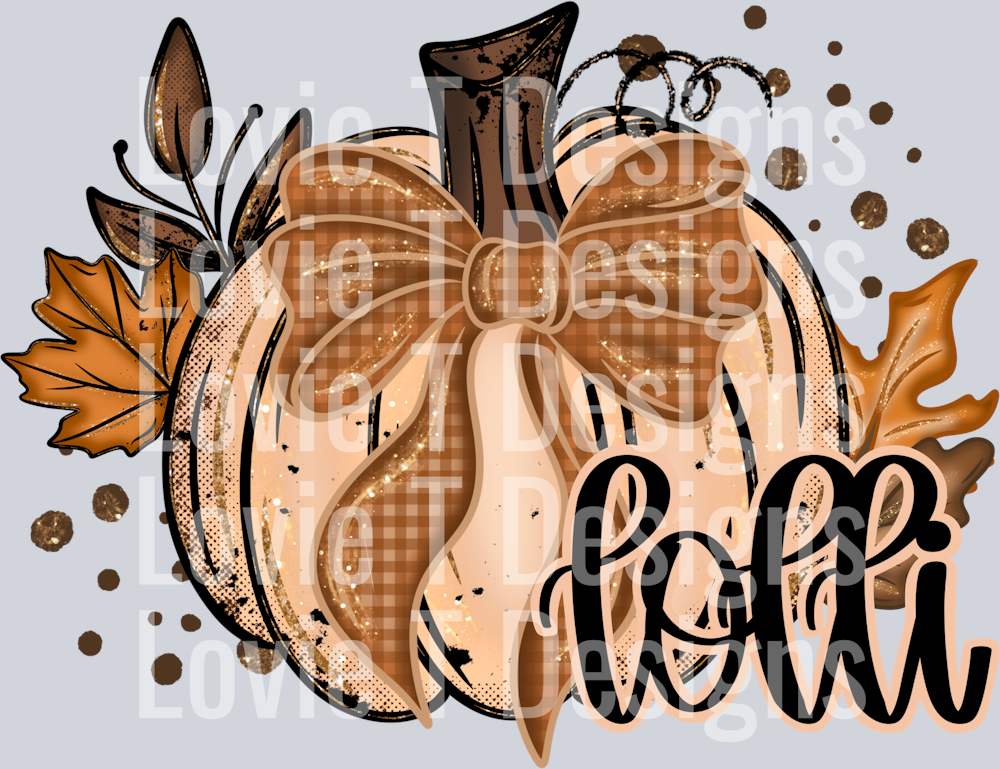 Fall Glitter pumpkin  Lolli