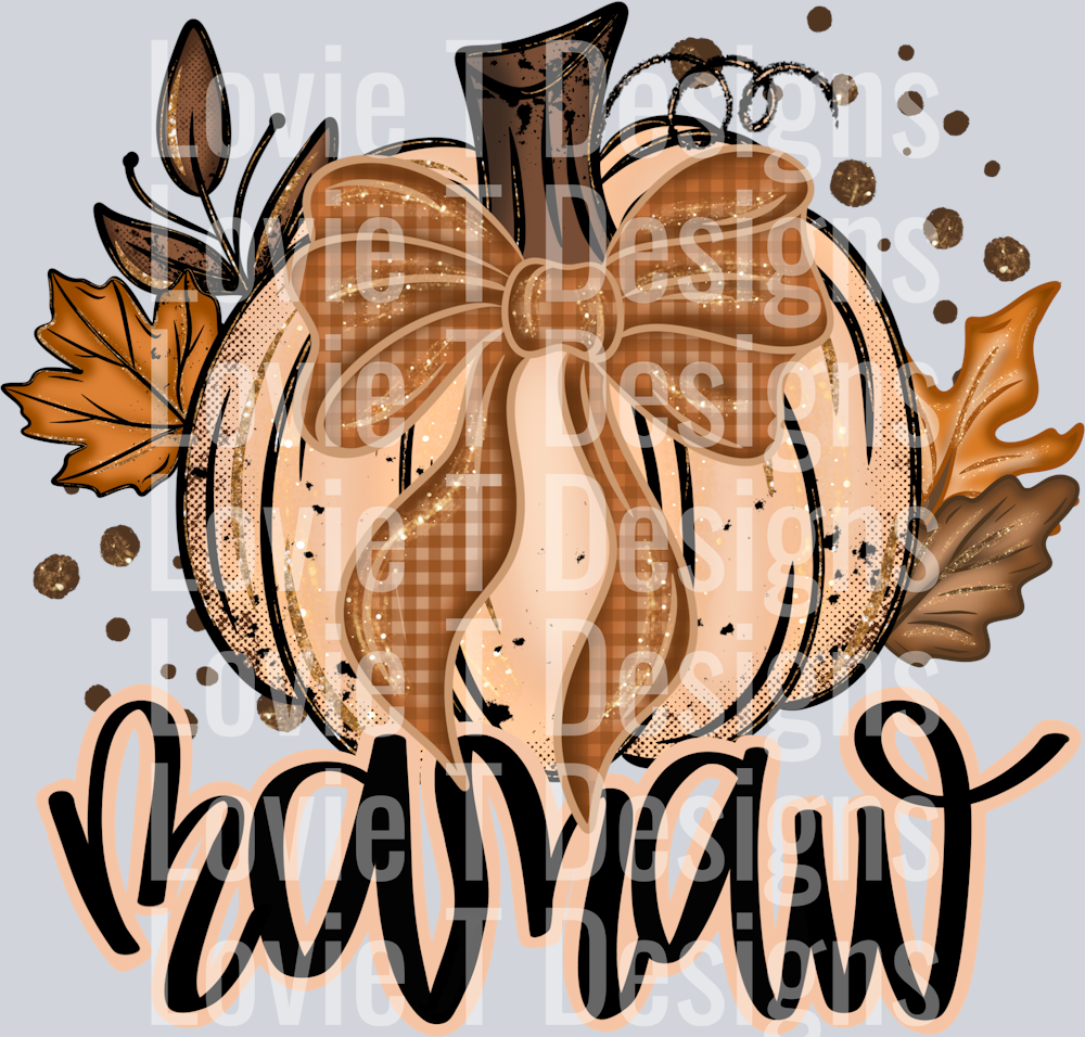 Fall Glitter pumpkin  Mamaw