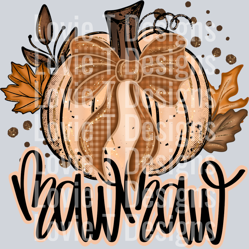 Fall Glitter pumpkin Mawmaw