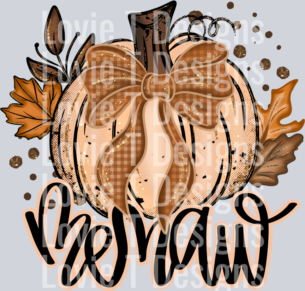 Fall Glitter pumpkin  Memaw