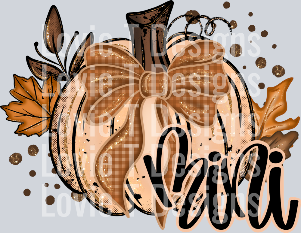 Fall Glitter pumpkin  Mini