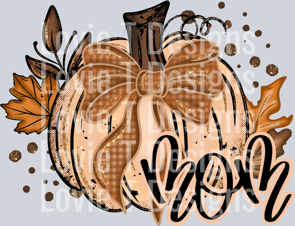 Fall Glitter pumpkin Mom