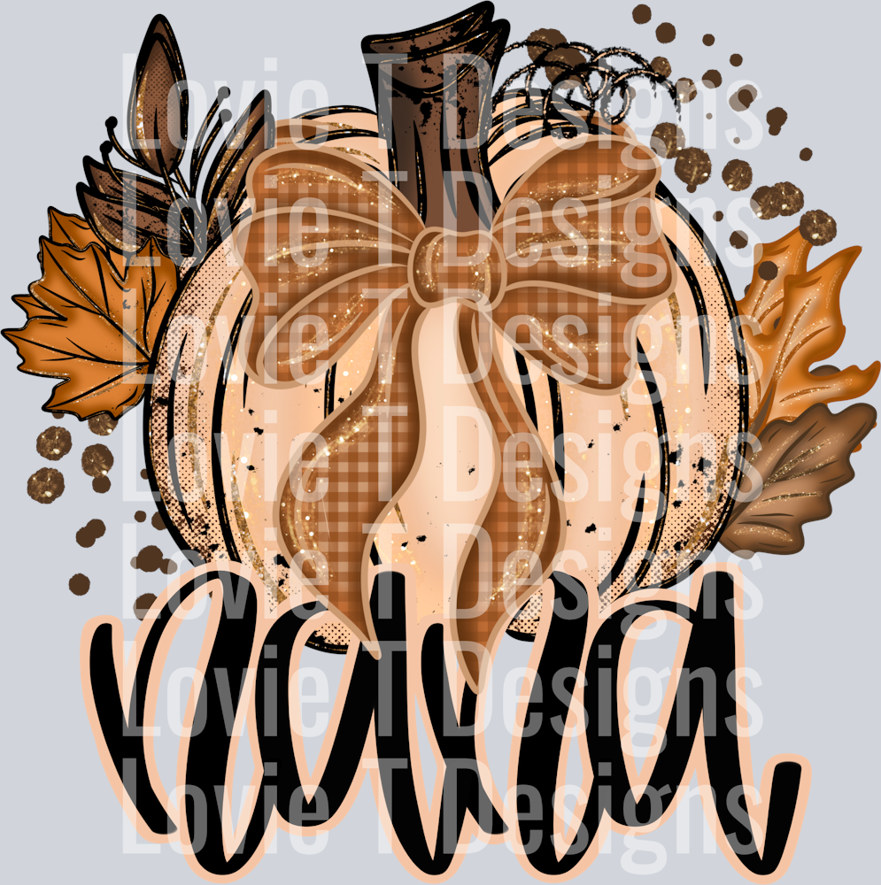 Fall Glitter pumpkin Nana