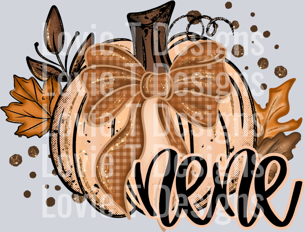 Fall Glitter pumpkin  Nene