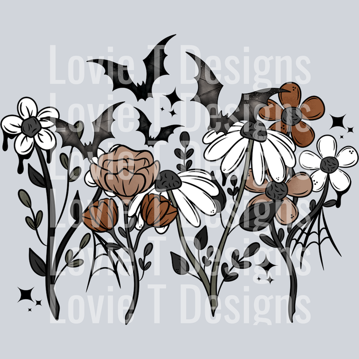 Fall Halloween Florals – DTF Transfer – product image