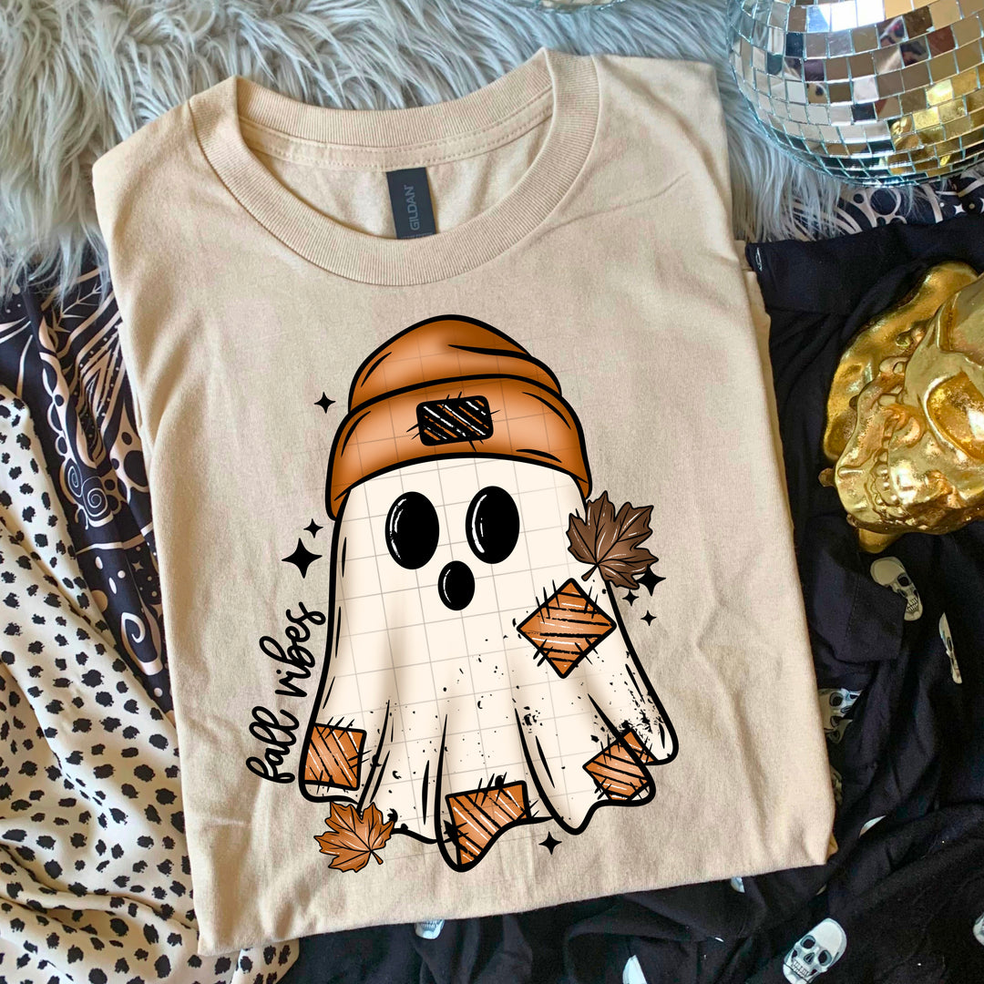 FALL VIBES GHOST WITH PATCHES