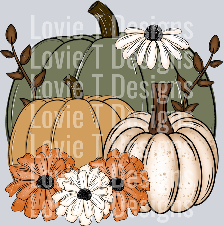 Fall pumpkin floral