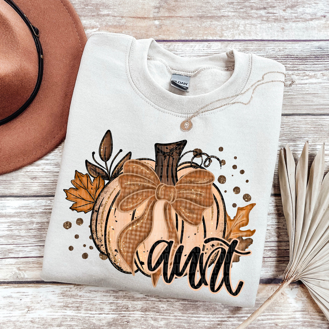 FALL GLITTER PUMPKIN  AUNT