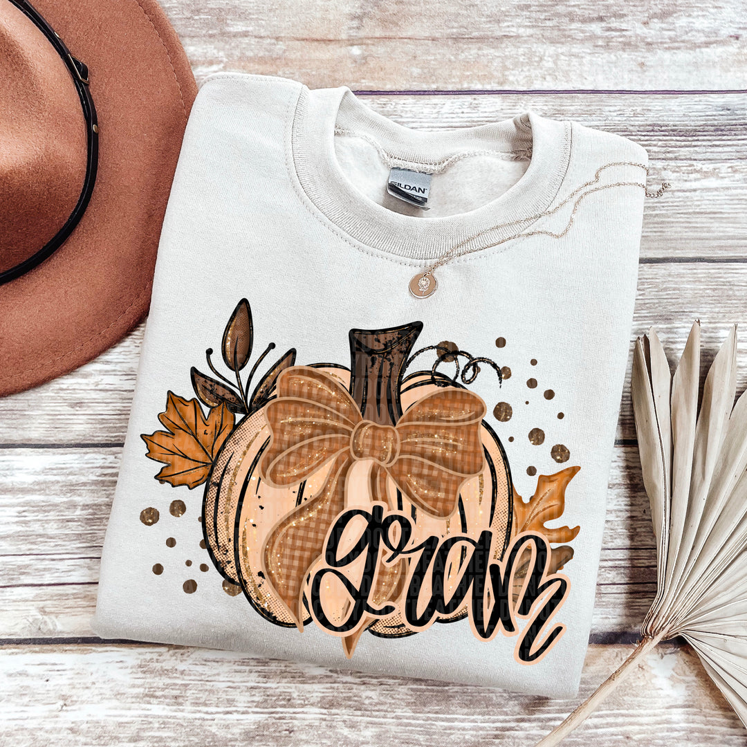 FALL GLITTER PUMPKIN GRAM
