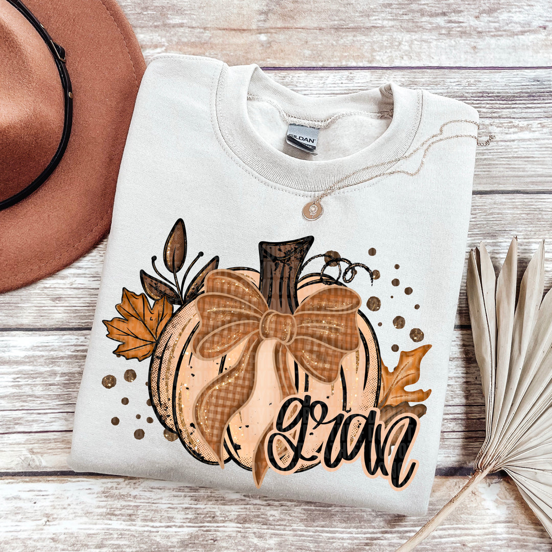 FALL GLITTER PUMPKIN GRAN