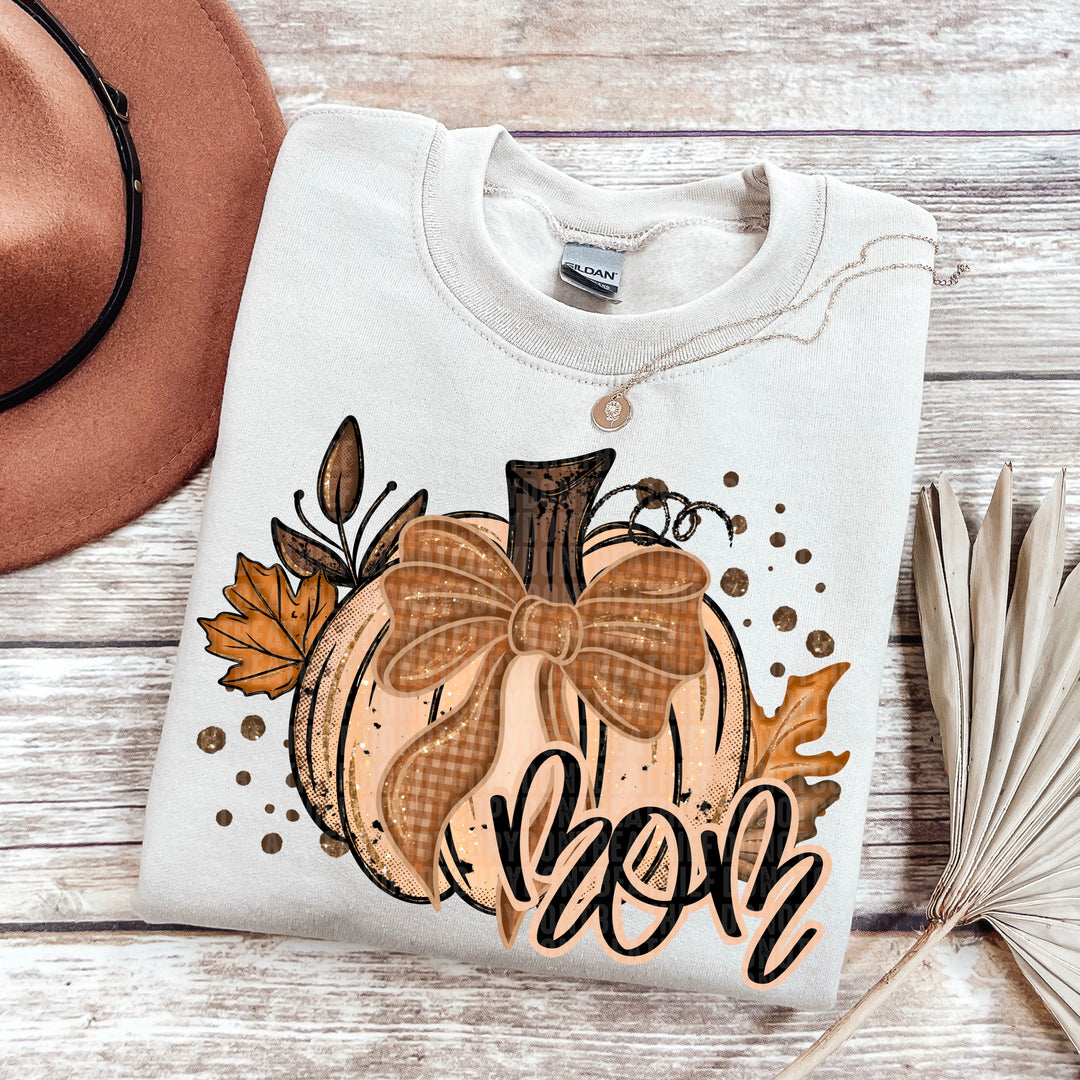 FALL GLITTER PUMPKIN MOM