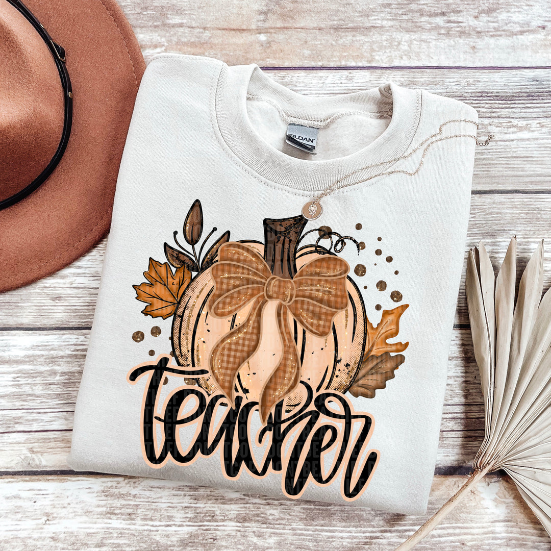 FALL GLITTER PUMPKIN TEACHER